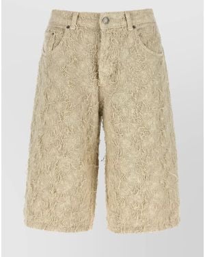 Haikure Denim Bermuda Shorts - Natural