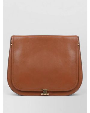 Celine Lamb Leather Crossbody Bag - Brown