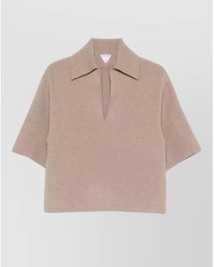 Bottega Veneta Cashmere Regular-Fit Polo Shirt - Natural