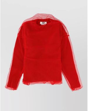 MSGM Merino Wool Jumper - Red