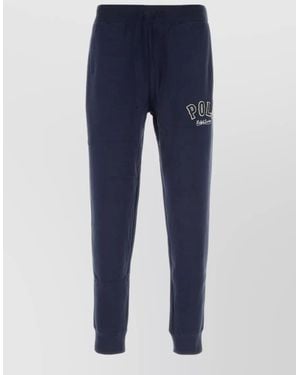 Polo Ralph Lauren Cotton Blend Joggers Elastic Waistband Cuffs - Blue