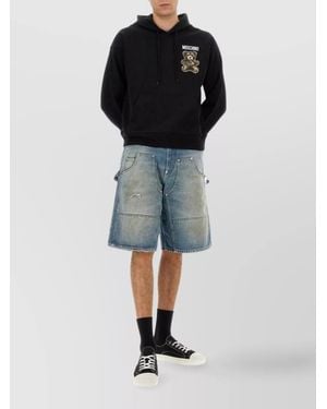 Moschino Cotton Regular-Fit Hoodie - Black