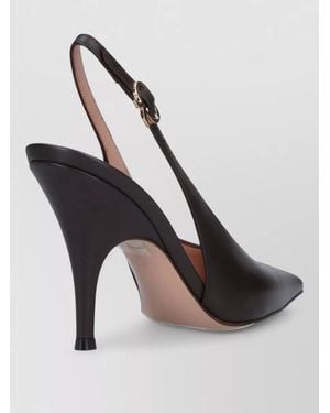 Gianvito Rossi Leather Slingback Court Shoes Pointed Toe Design - Multicolour