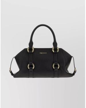 McQueen Small Farringdon Handbag Shoulder Strap - Black