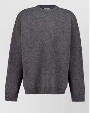 Balenciaga Wool Oversized Crewneck Jumper - Grey