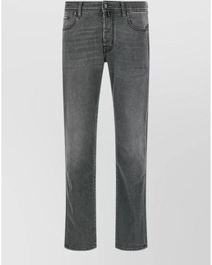Jacob Cohen Bard Denim Jeans Belt Loops Straight Leg - Gray