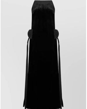 Self-Portrait Velvet Sleeveless Maxi Dress - Black