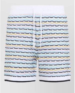 CASABLANCA Retro Stitch Beach Short Relaxed Fit - Multicolour