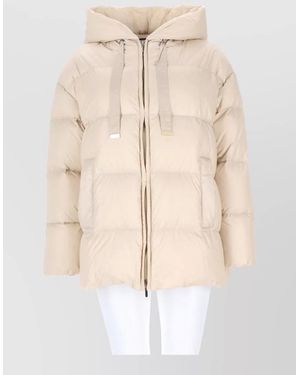 Max Mara Nerine Puffer Parka Coat - Natural