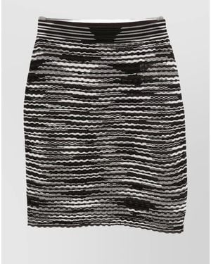 Missoni Ribbed Striped Mini Skirt - Black
