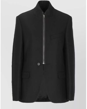 MM6 by Maison Margiela Single-Breasted Coat - Black