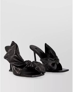 Givenchy Leather Boudoir Bow Mule Sandals 95Mm - Black