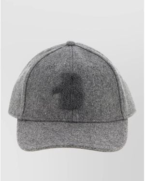 Ballantyne Wool Blend Monogram Patch Baseball Cap - Gray