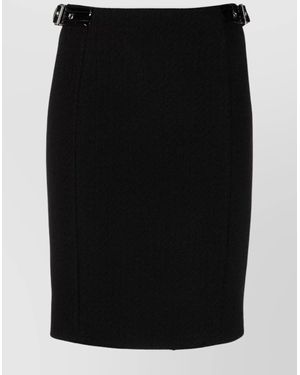 Moschino Flared Knee Length Skirt With Bow Accents in Black