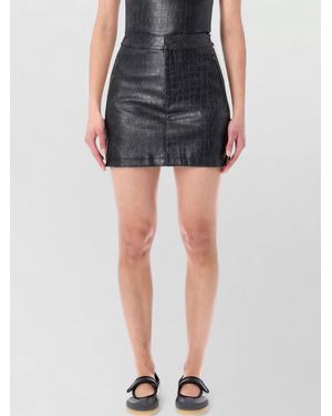 adidas Originals Mini Skirt Faux Leather Crocodile Stripes - Black