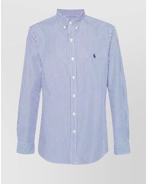 Ralph Lauren Striped Long-Sleeve Shirt - Blue