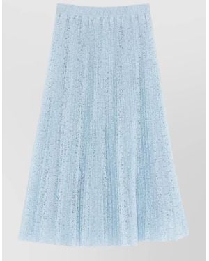 Ermanno Scervino Pleated Maxi Skirt - Blue