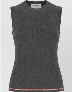 Thom Browne Wool T-Shirt - Grey