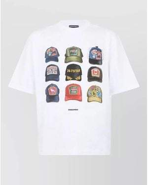 DSquared² Crew Neck T Shirt Short Sleeve Style - White