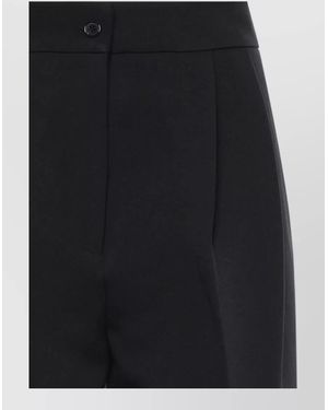 Frankie Shop Pleated Wide-Leg Suit Trousers - Black