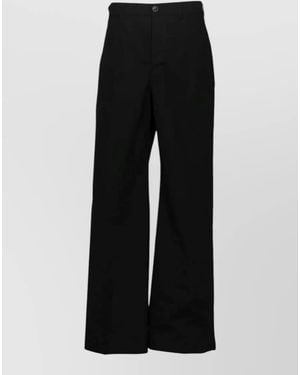 Rick Owens Workwear Wide Leg Pants Belt Loops - Black
