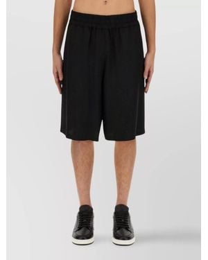 Moschino Logo-Print Bermuda Shorts - Black