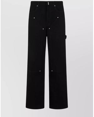 Givenchy Denim Wide-Leg Carpenter Trousers - Black