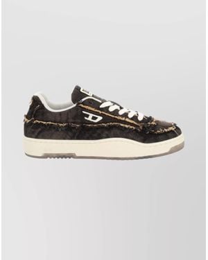 DIESEL Casual Low-Top Sneakers Frayed Detail - Multicolor