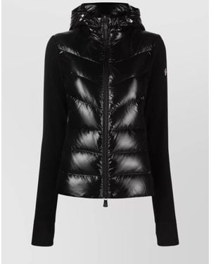 Moncler Hooded Long Sleeve Quilted Jacket - Black