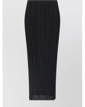 Pleats Please Issey Miyake August Midi Skirt Pleated Design - Black