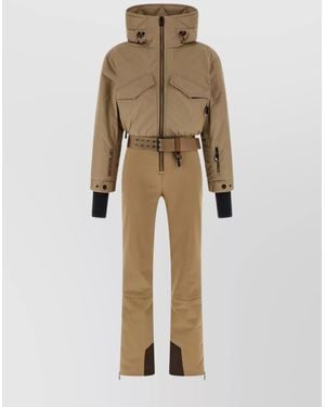Moncler Insulated Ski Overall Featuring Adjustable Elements - Natural