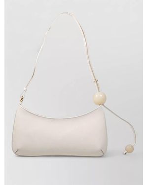 Jacquemus Le Bisou Leather Clutch Bag - Natural