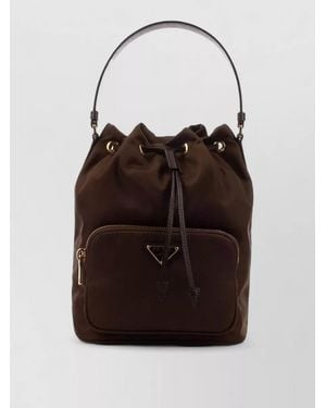 Prada Bucket Bag Top Handle Front Pocket - Multicolor