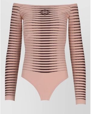 Elisabetta Franchi Fine-Knit Bodysuit - Red