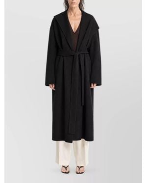 TOTEME Wool Hooded Coat - Black
