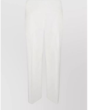 Via Masini 80 Straight-Leg Tailored Trousers - White