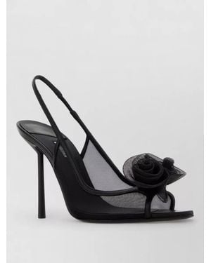 Le Silla Mesh Sandals Chanel Rose Open Toe - Black