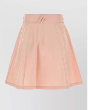 Burberry Cotton A-Line Skirt - Pink