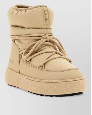 Moon Boot Technical Fabric Ankle Boots - Natural