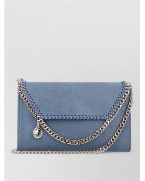 Stella McCartney Falabella Chain Crossbody Vegan Wallet Bag - Blue