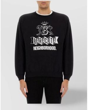 Baracuta Logo Crew Neck Sweater - Black