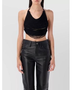 The Attico Embellished Gancini Chainlinked Necklace - Black
