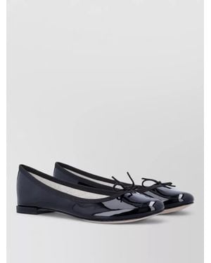 Repetto Lace Up Ballet Shoes Bow Detail Glossy - Blue