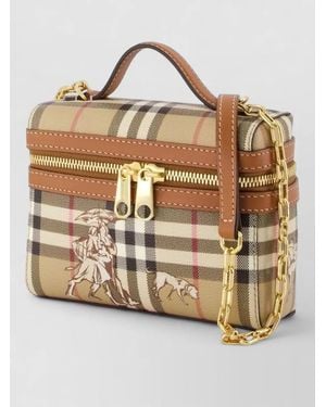 Burberry Ls Mini Vanity Polyurethane Crossbody Bag - Metallic