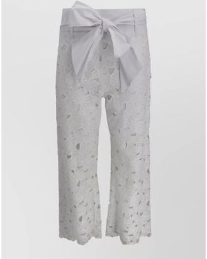 D.exterior Sangallo Cotton Shorts High Waist Belt - Grey
