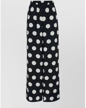 Junya Watanabe Polka Dot Pattern Flowing Wide Leg Pants - White