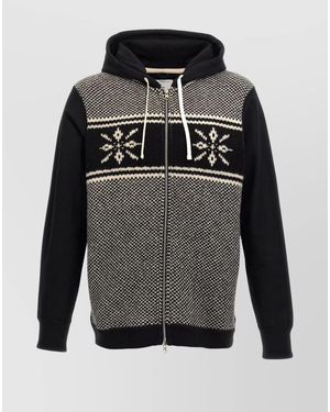 Junya Watanabe Jacquard Hoodie - Gray
