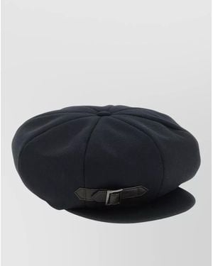 Yohji Yamamoto Panelled Beret - Black