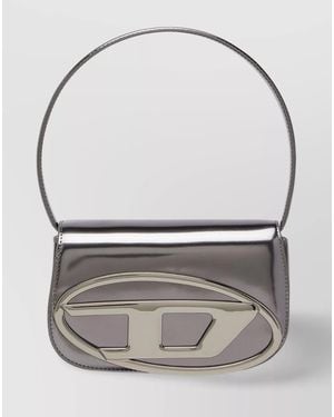 DIESEL 1Dr Leather Shoulder Bag - Gray