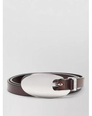 DIESEL Leather Belt - Metallic